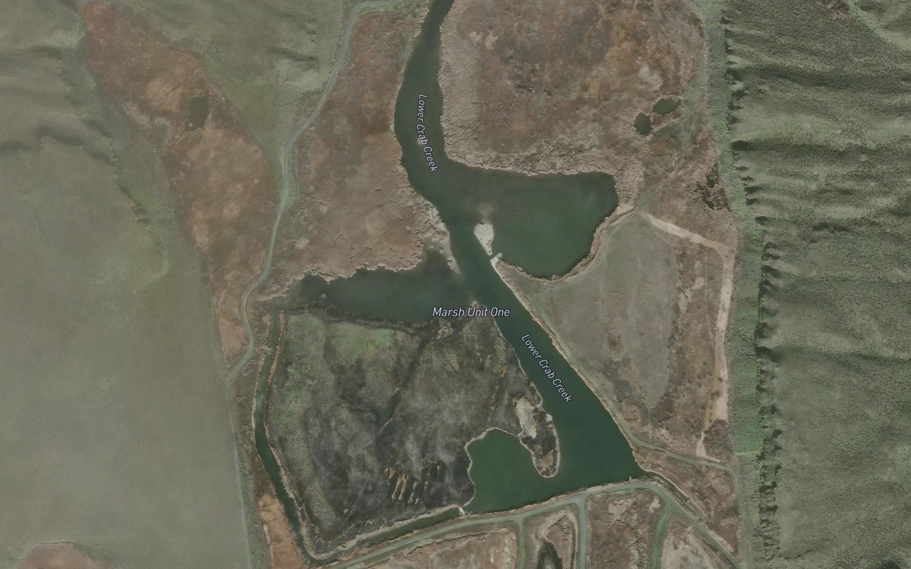 Satellite map of the Marsh Unit One