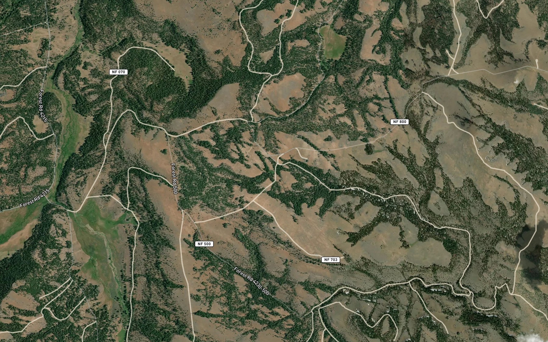Satellite map of the Fox Reservoir