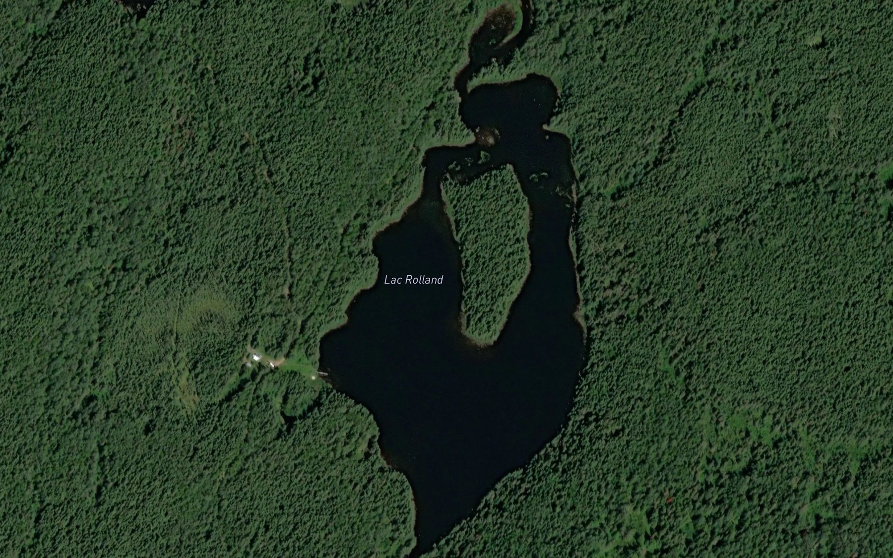 Satellite map of the Lac Rolland
