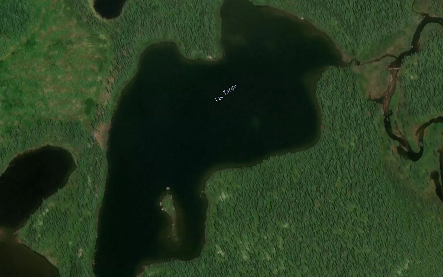 Satellite map of the Lac Targe