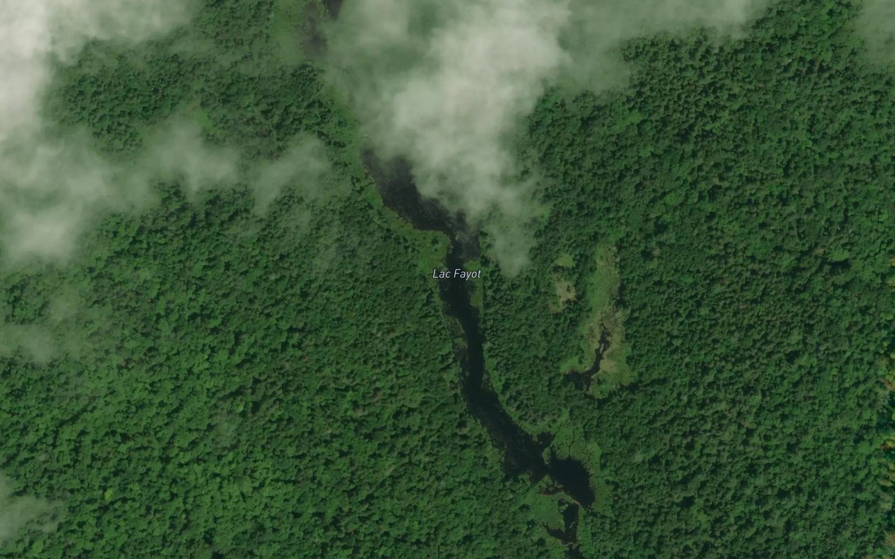 Satellite map of the Lac Fayot