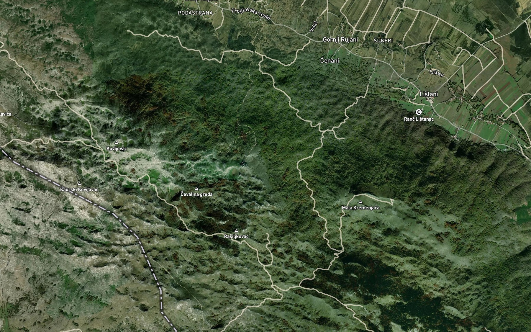 Satellite map of the Casa