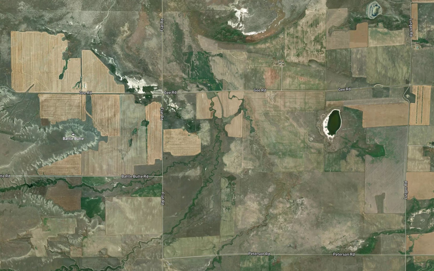Satellite map of the Toll Creek