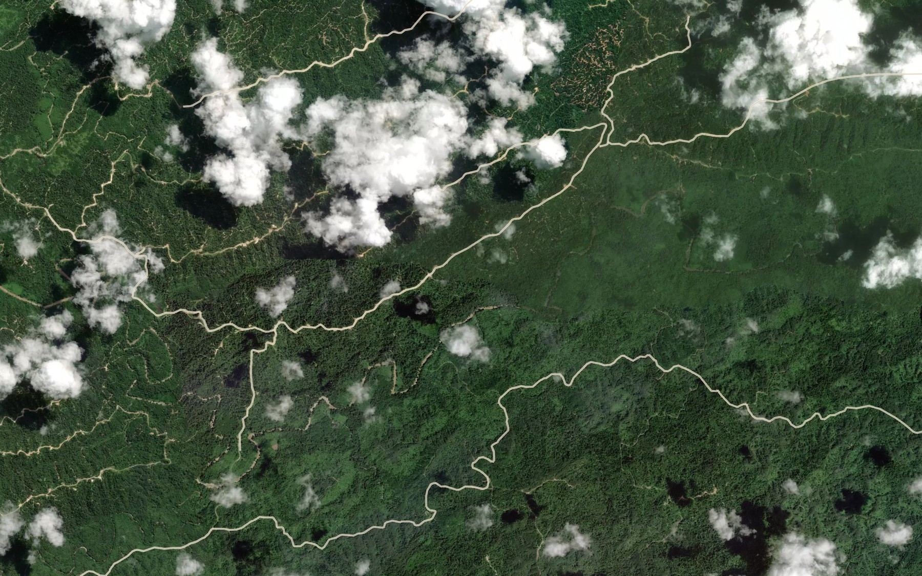 Satellite map of the Sungai Mubong Besar
