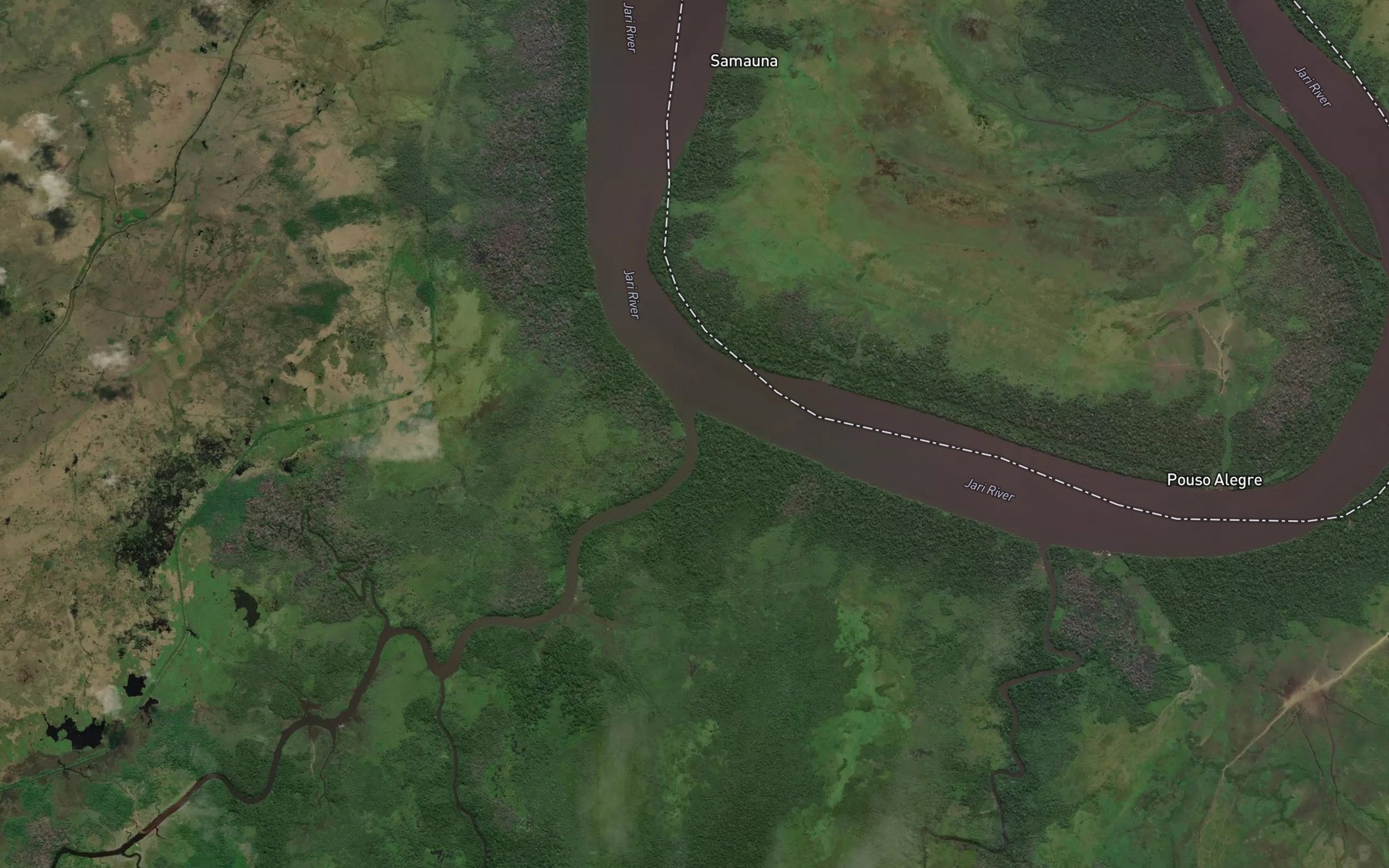 Satellite map of the Igarape Tucunaru