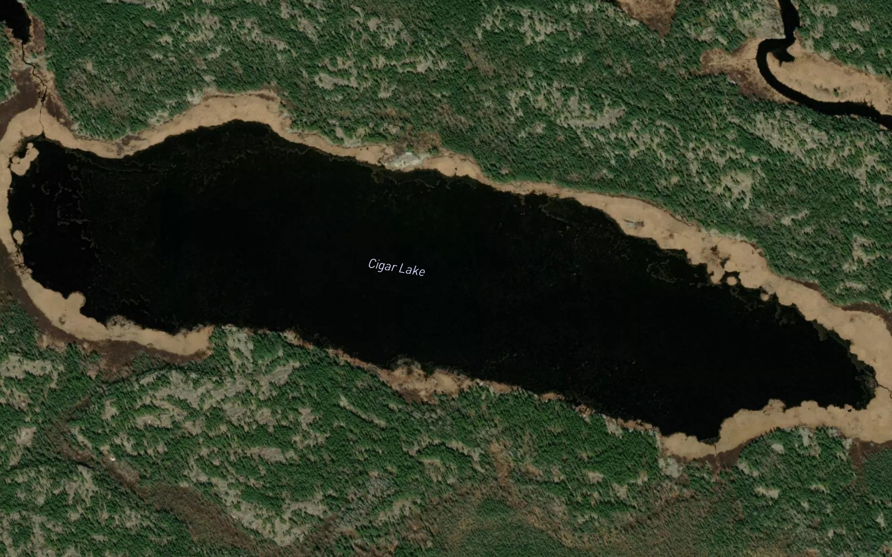 Satellite map of the Cigar Lake