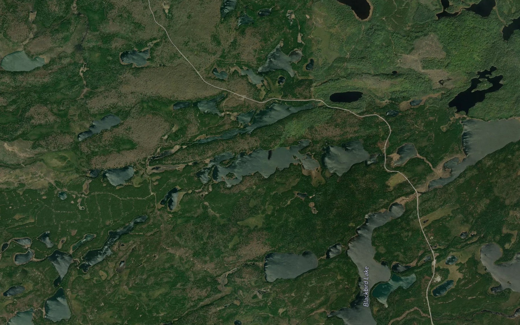 Satellite map of the Shaw Creek