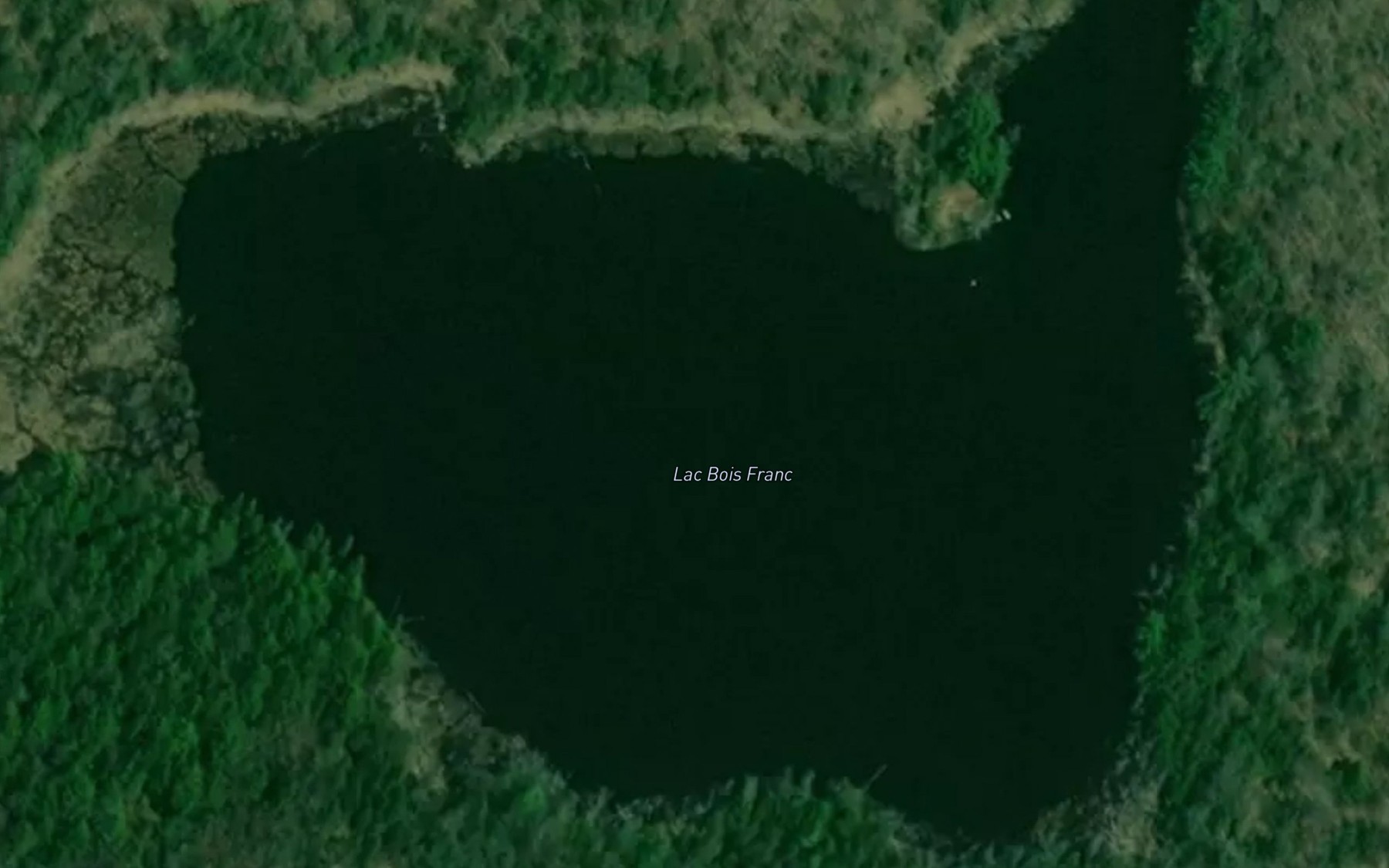 Satellite map of the Lac Bois Franc