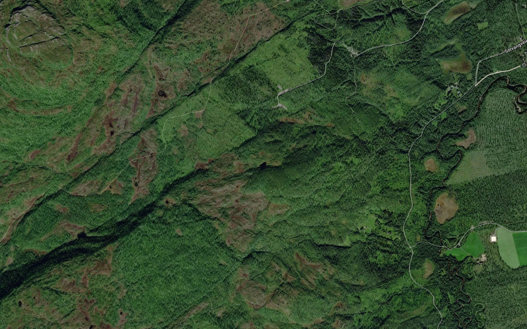 Satellite map of the Kransvatnet