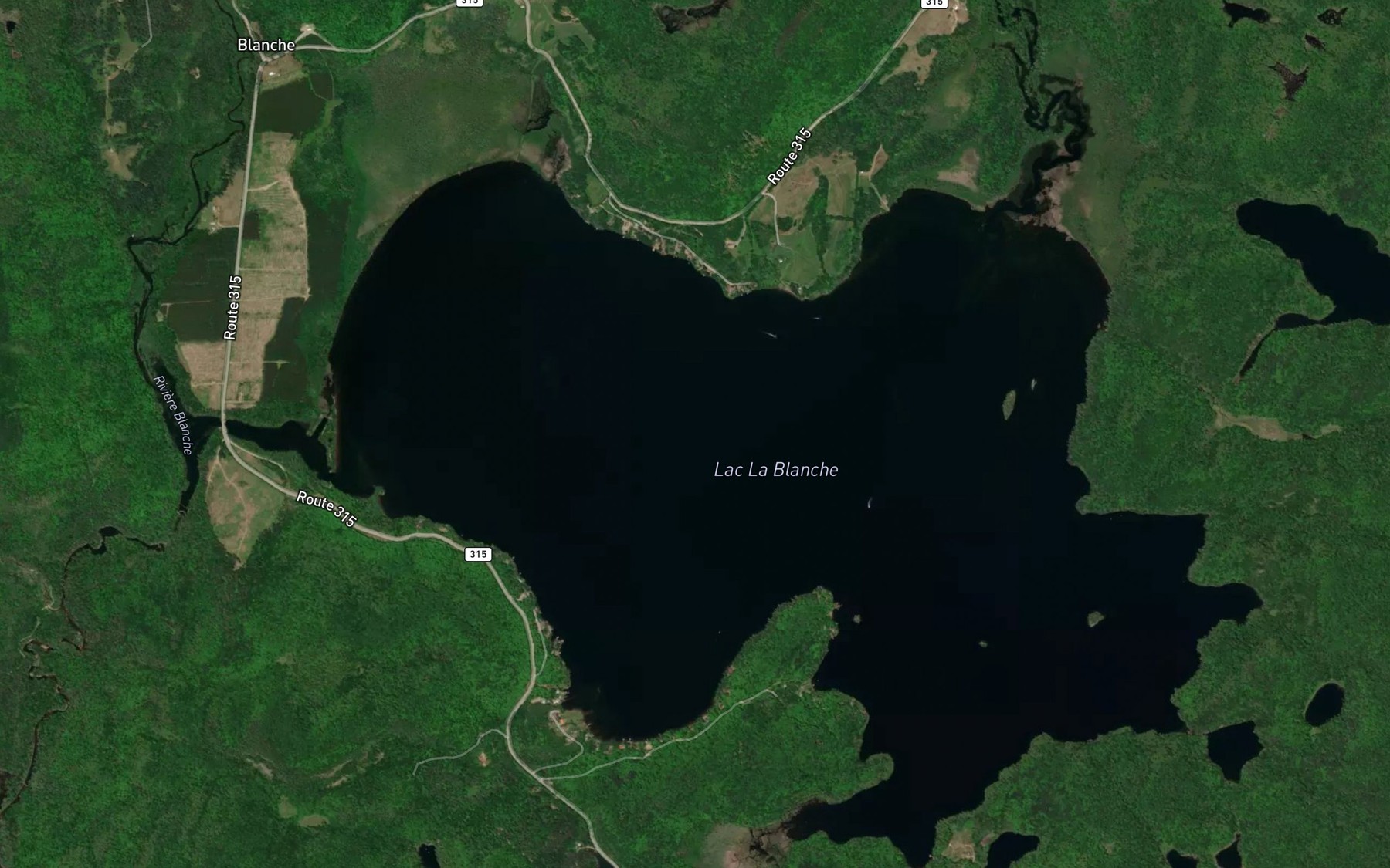 Satellite map of the Lac la Blanche
