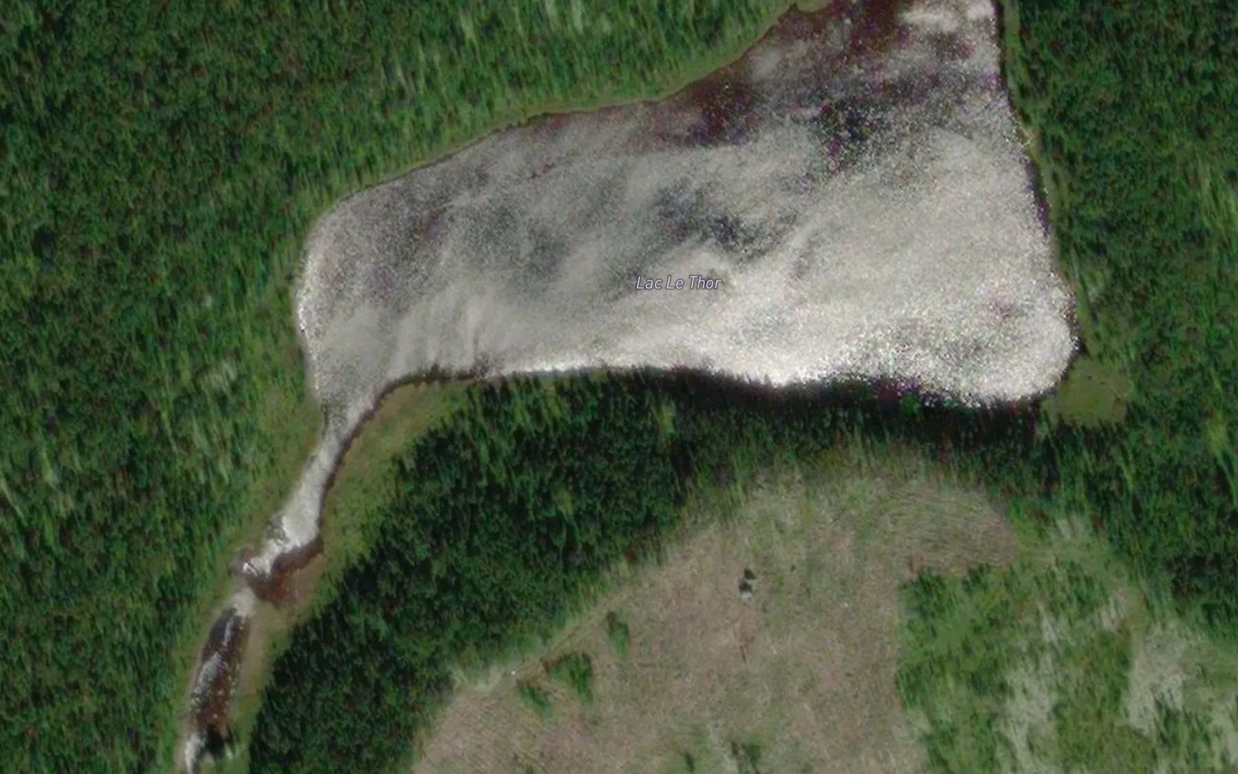Satellite map of the Lac Le Thor