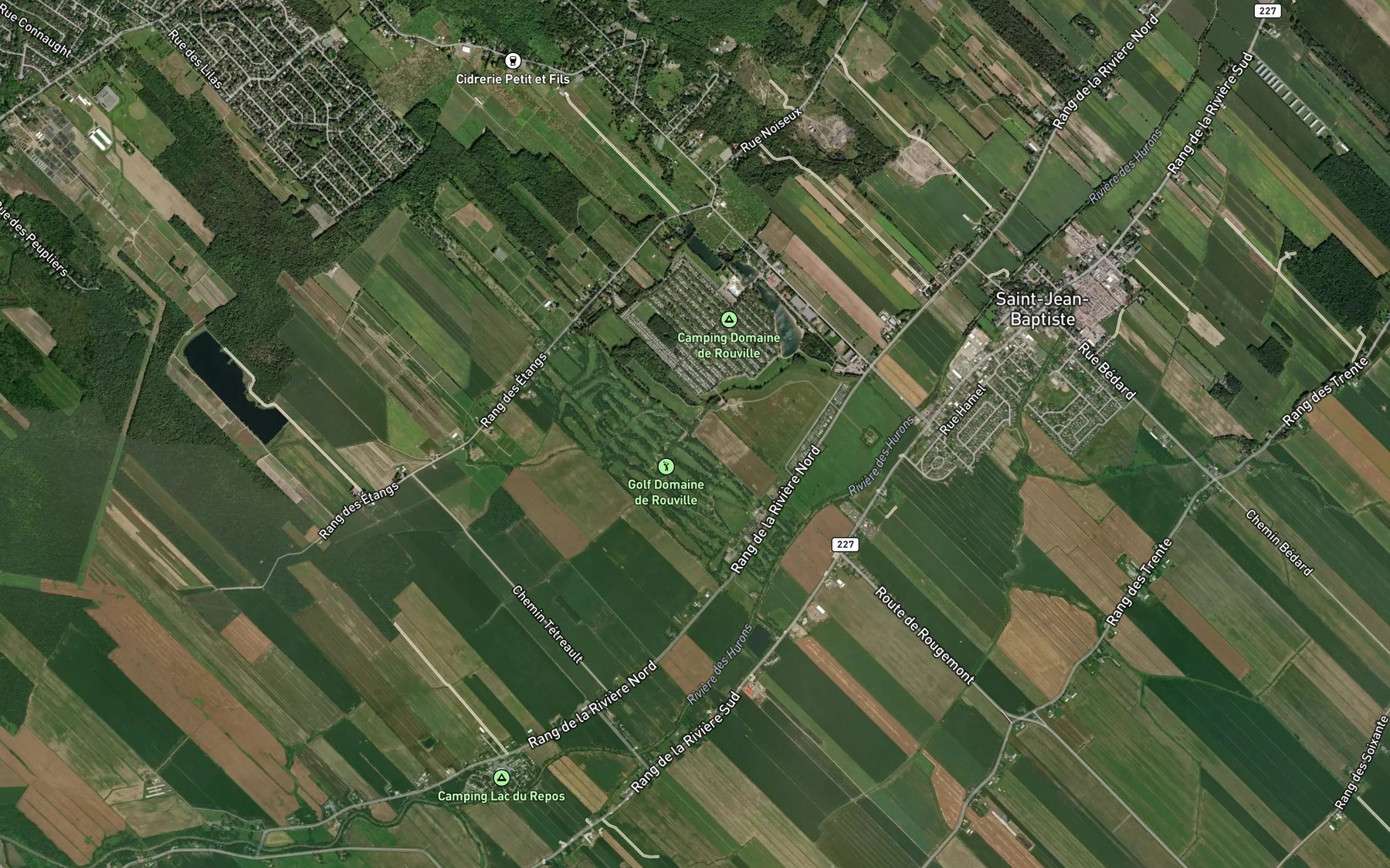 Satellite map of the Ruisseau Marcoux