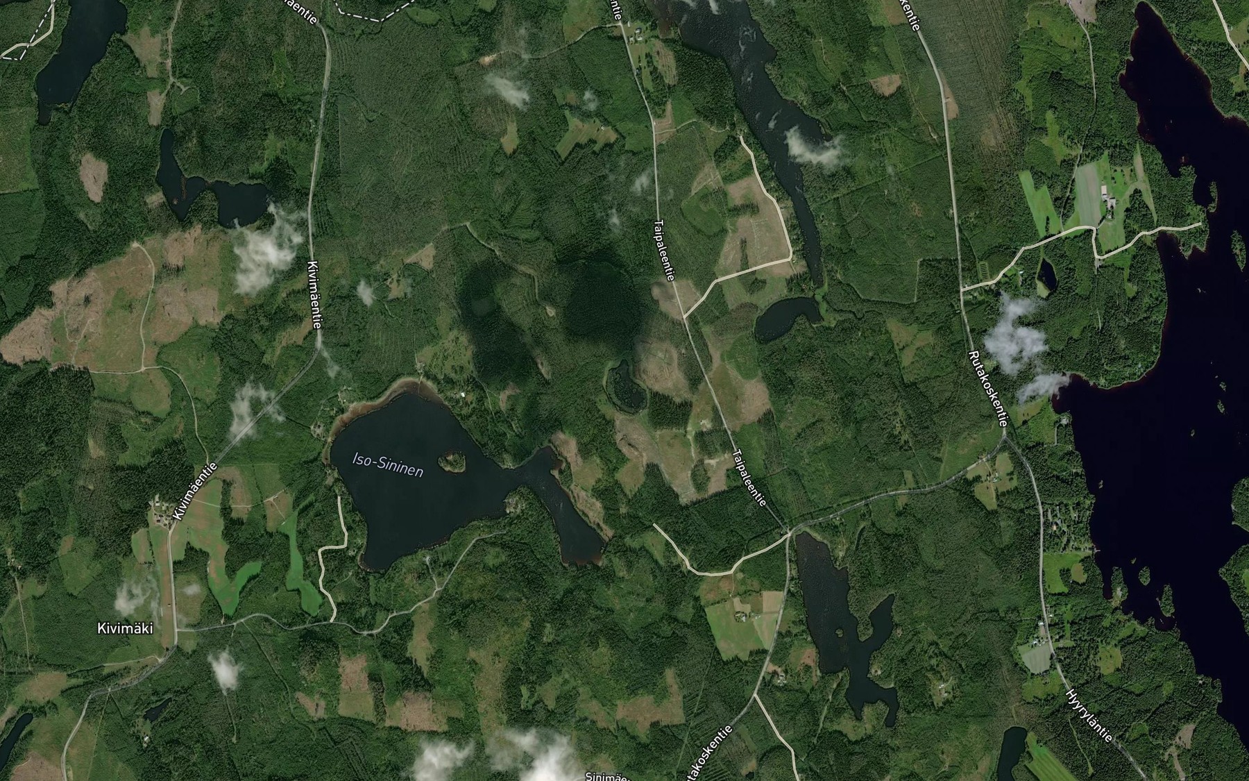 Satellite map of the Pieni-Sininen