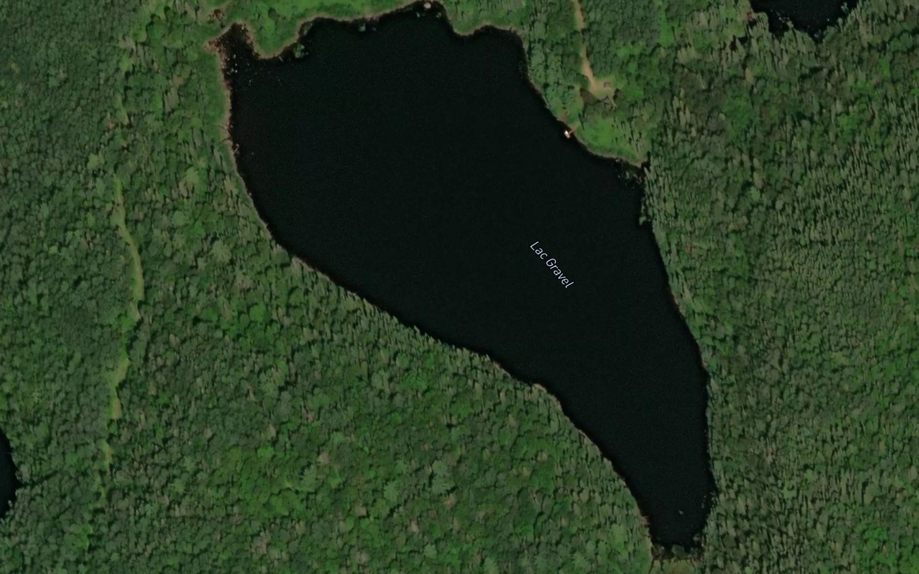Satellite map of the Lac Gravel