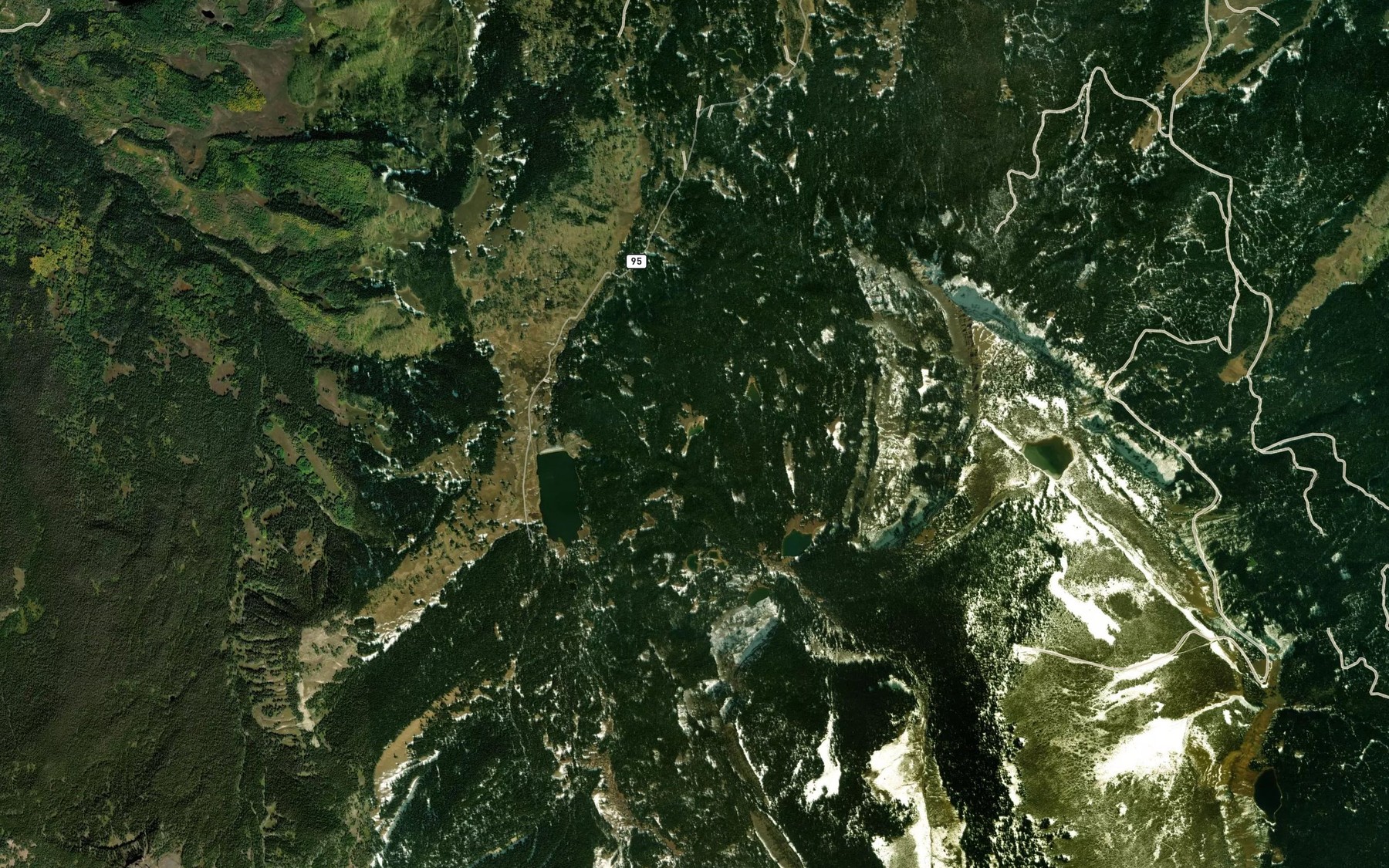 Satellite map of the Wheat Lake
