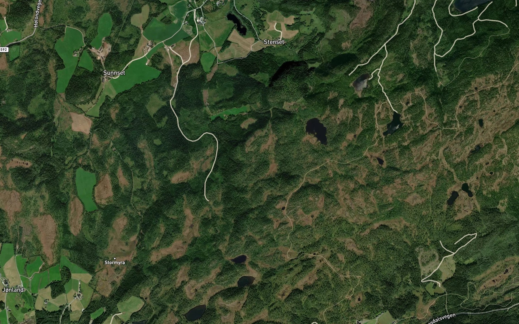 Satellite map of the Svartbergbekken