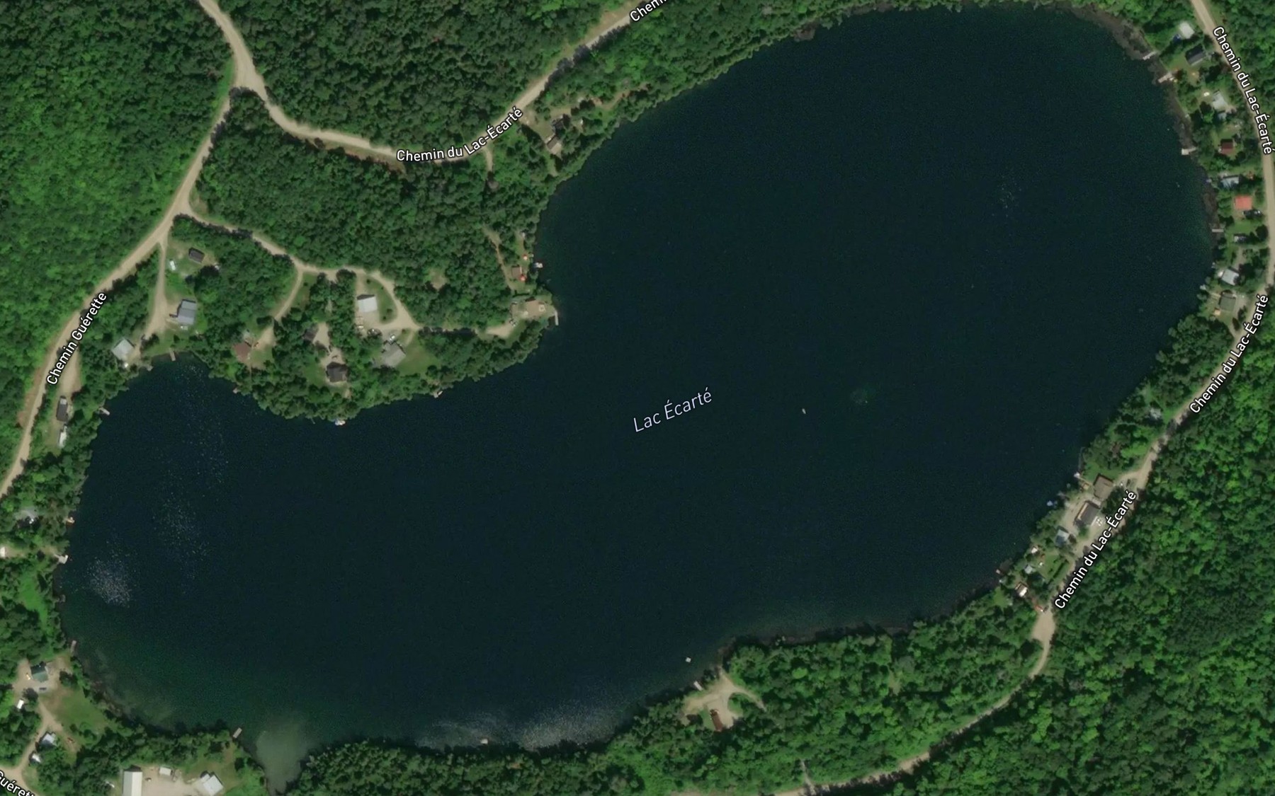 Satellite map of the Lac Ecarte