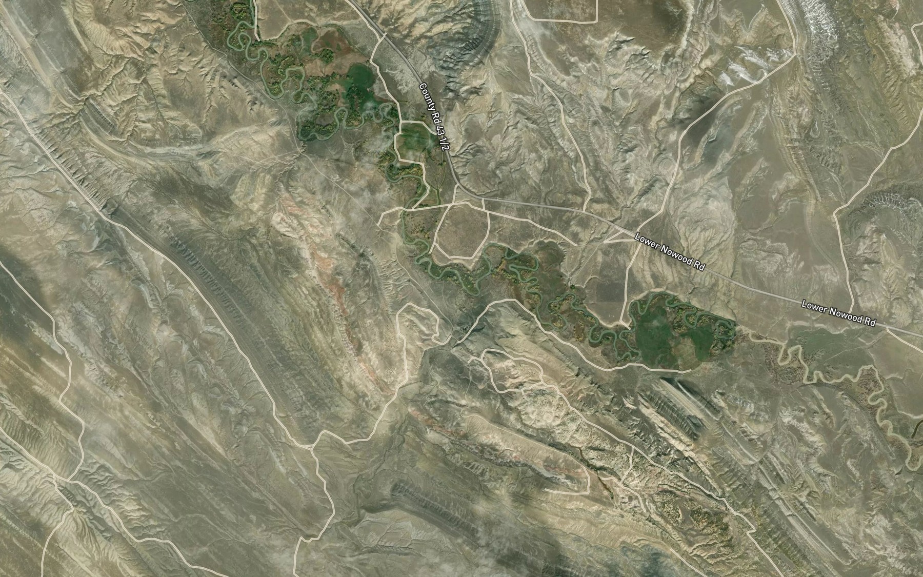 Satellite map of the Big Cottonwood Creek