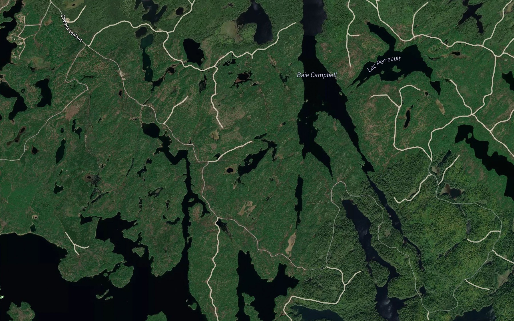 Satellite map of the Lac du Gros Castor