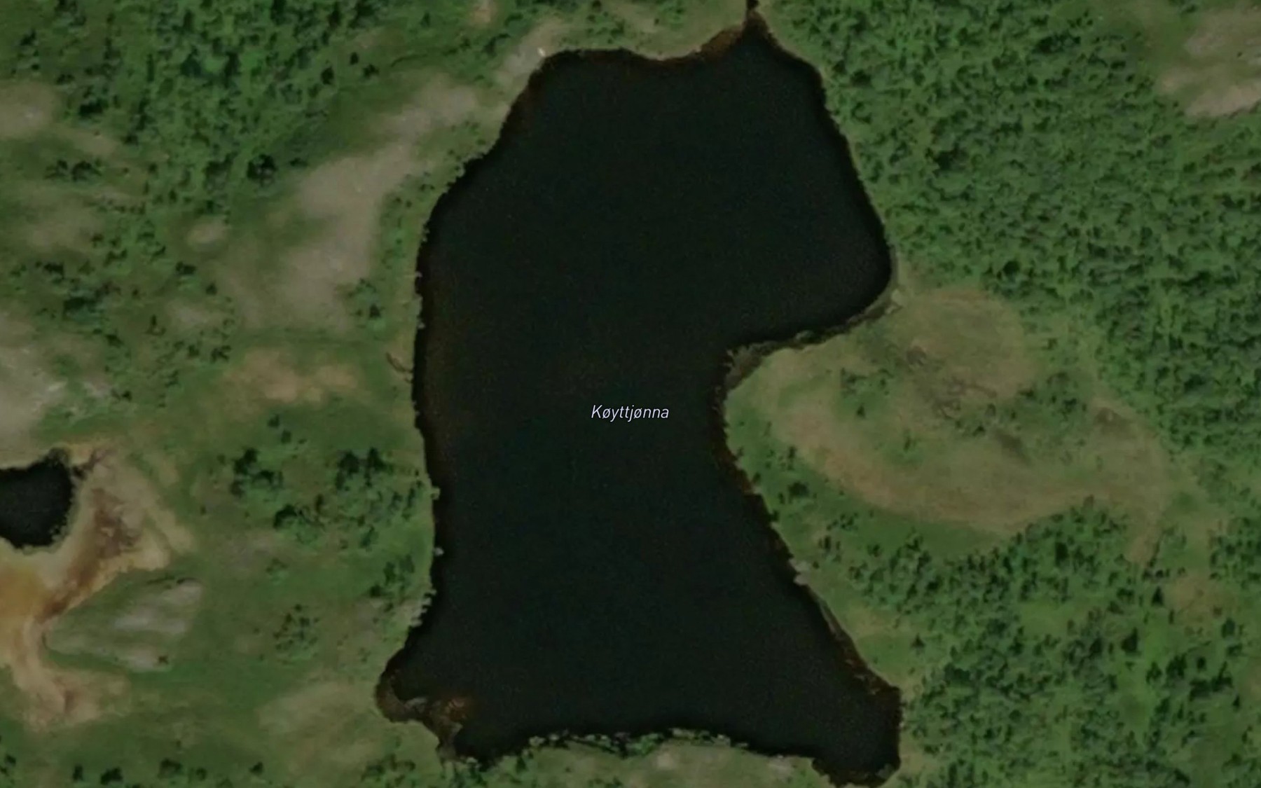 Satellite map of the Kjoyttjorna