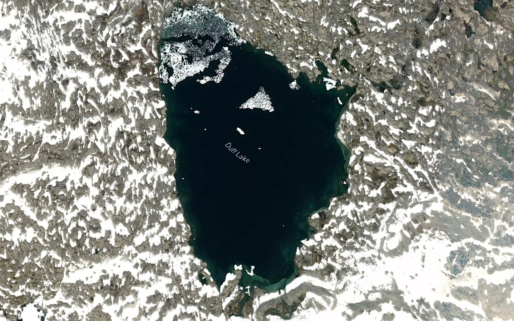 Satellite map of the Duff Lake
