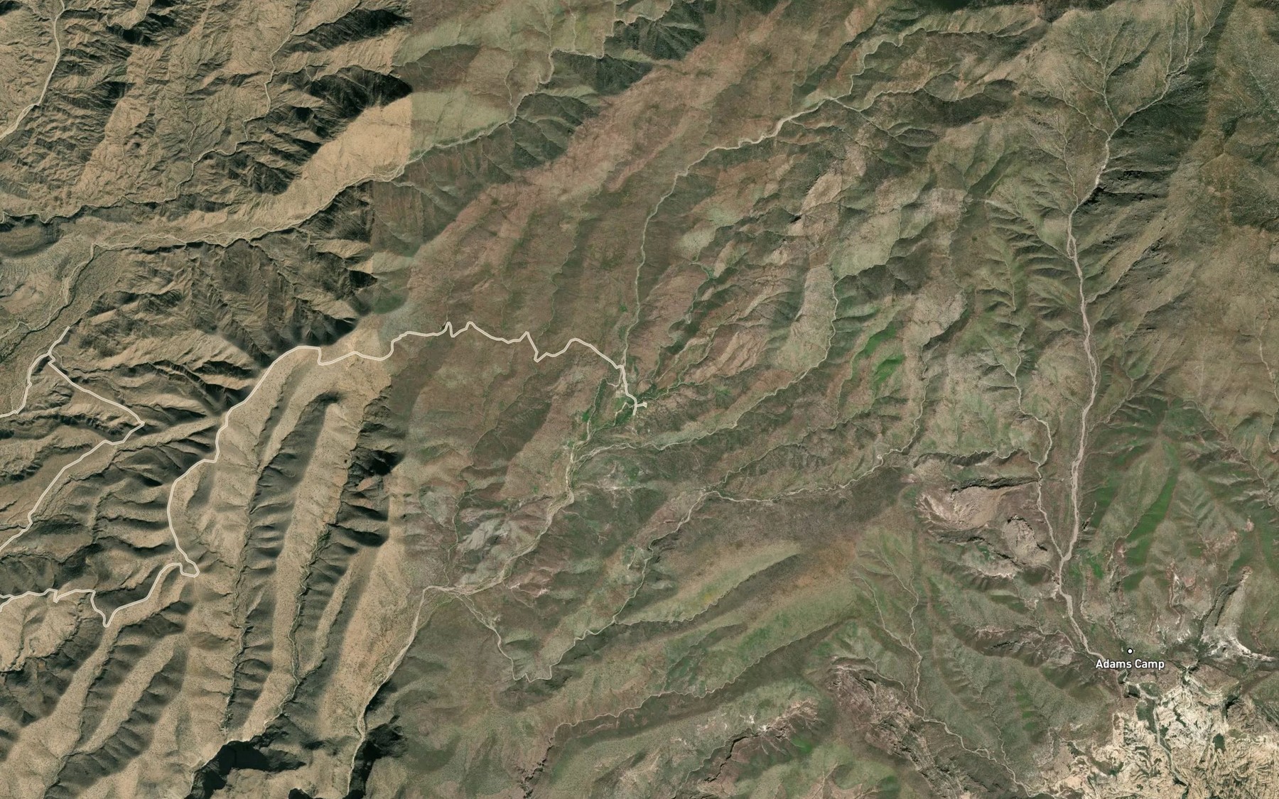 Satellite map of the Cane Spring