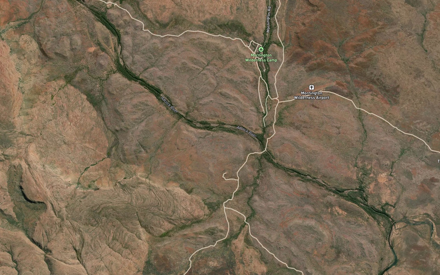Satellite map of the Annie Creek