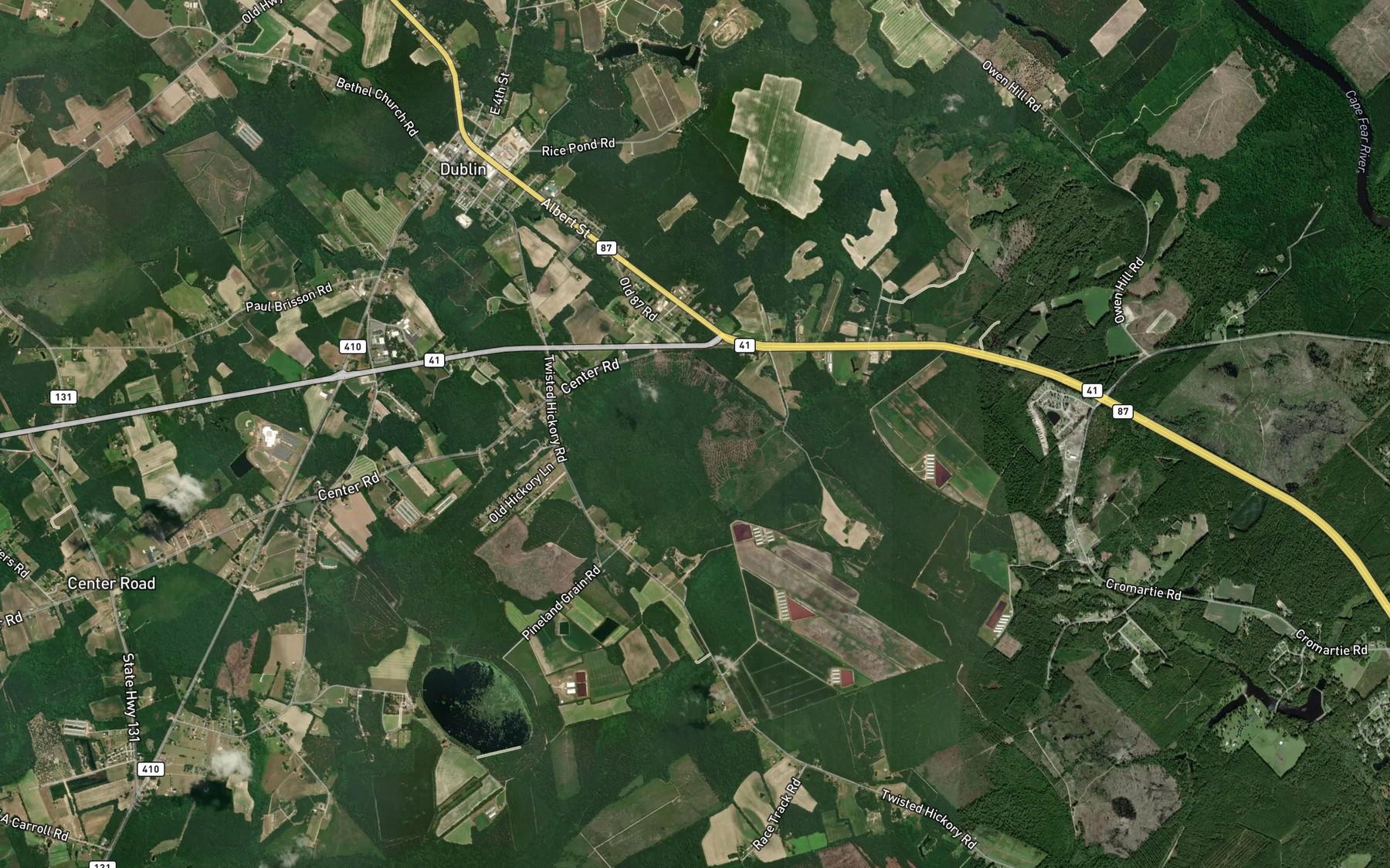 Satellite map of the McNeil Bay