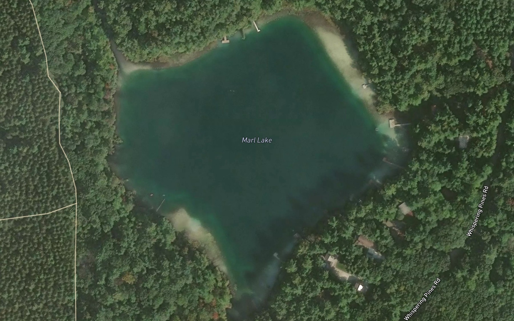 Satellite map of the Marl Lake