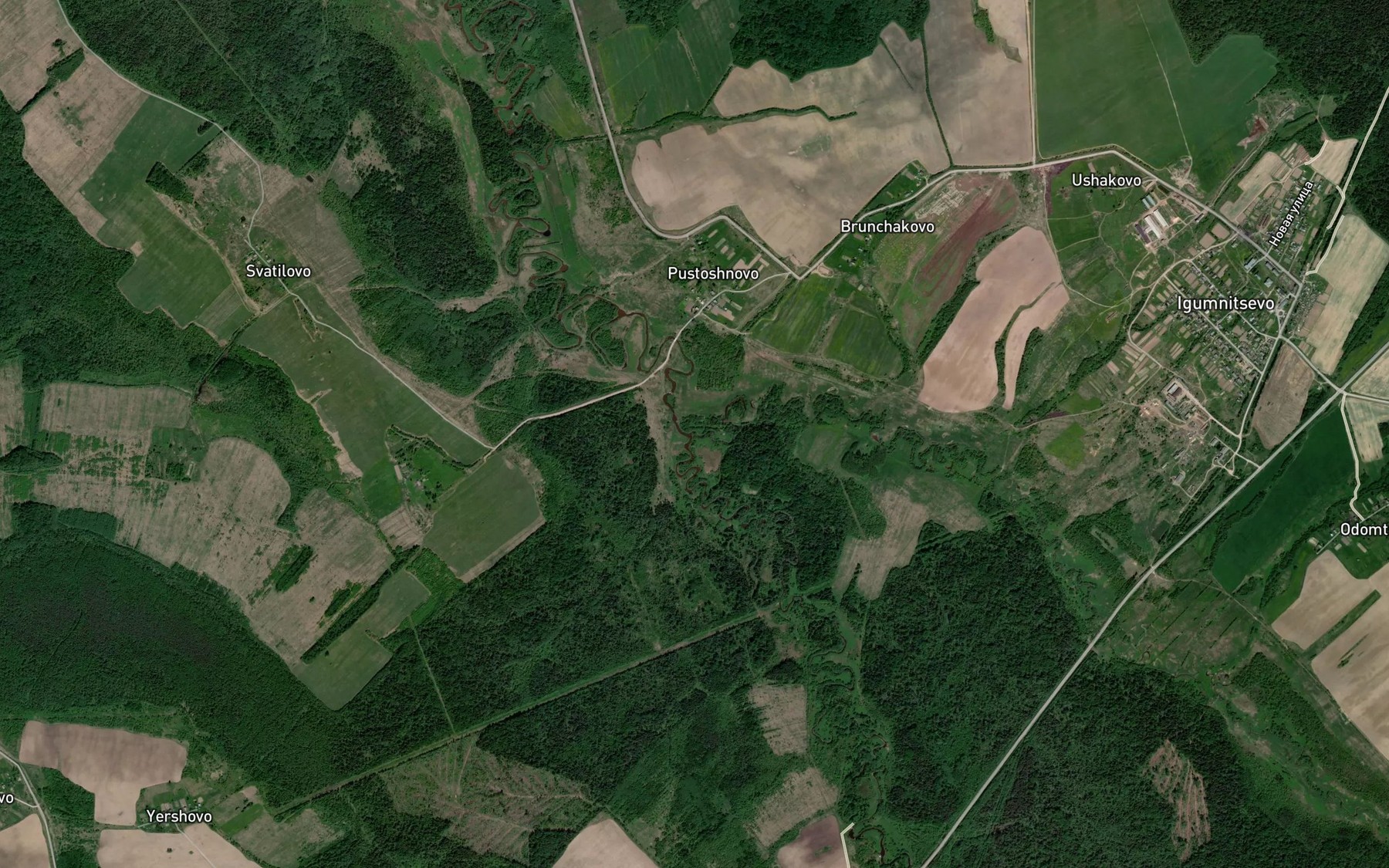 Satellite map of the Belyy Shingar'