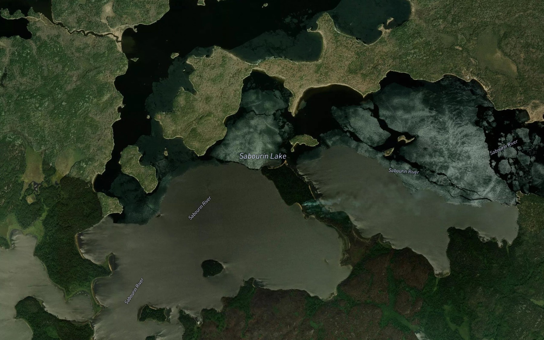 Satellite map of the Sabourin Lake