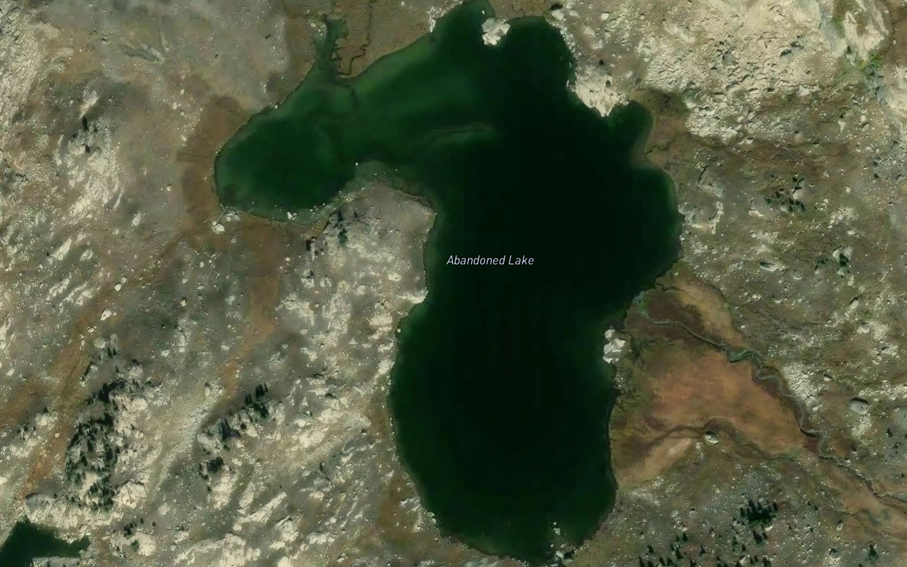 Satellite map of the Abandoned Lake