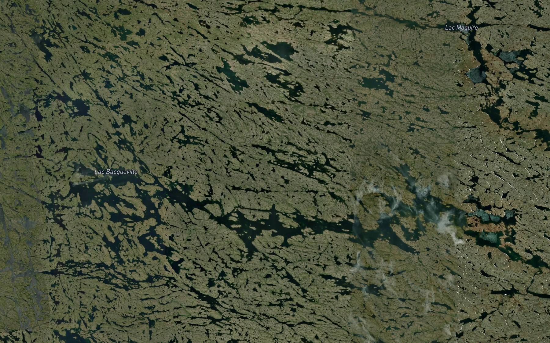 Satellite map of the Lac Bacqueville