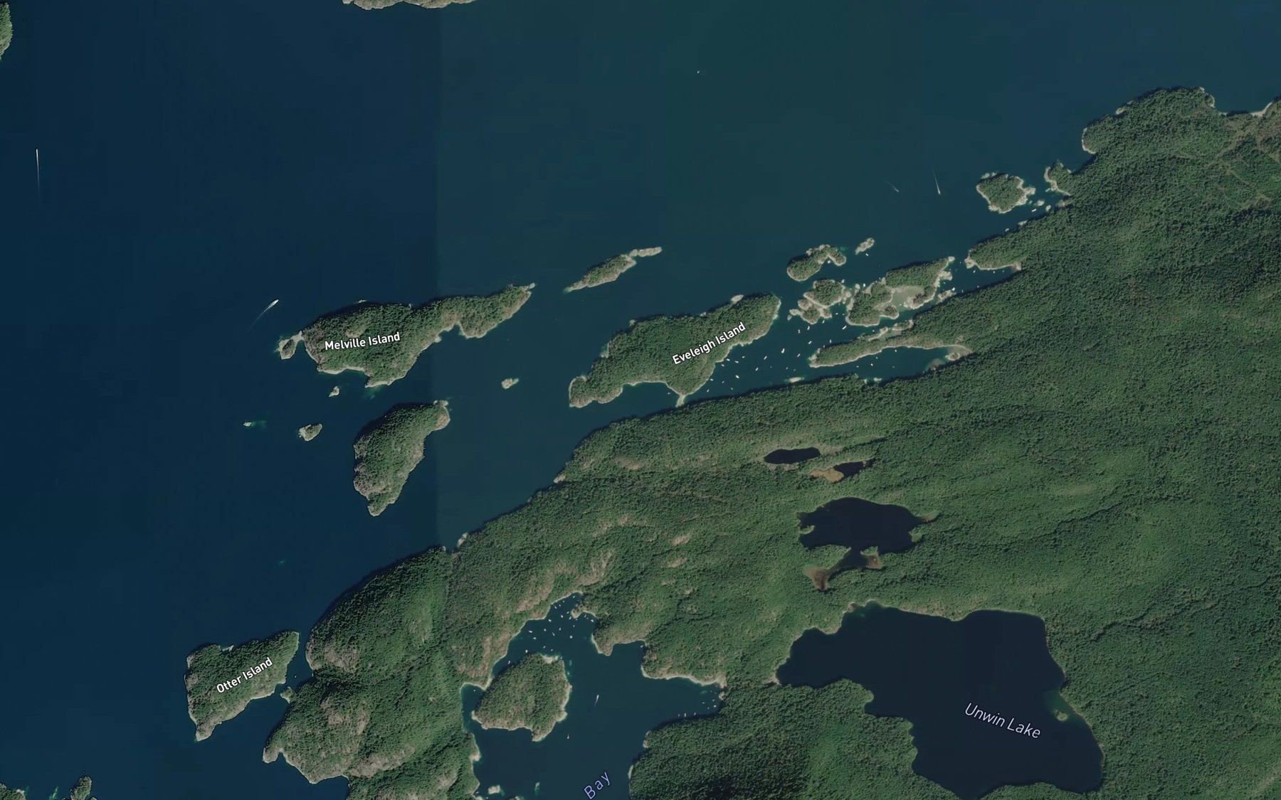 Satellite map of the Eveleigh Anchorage