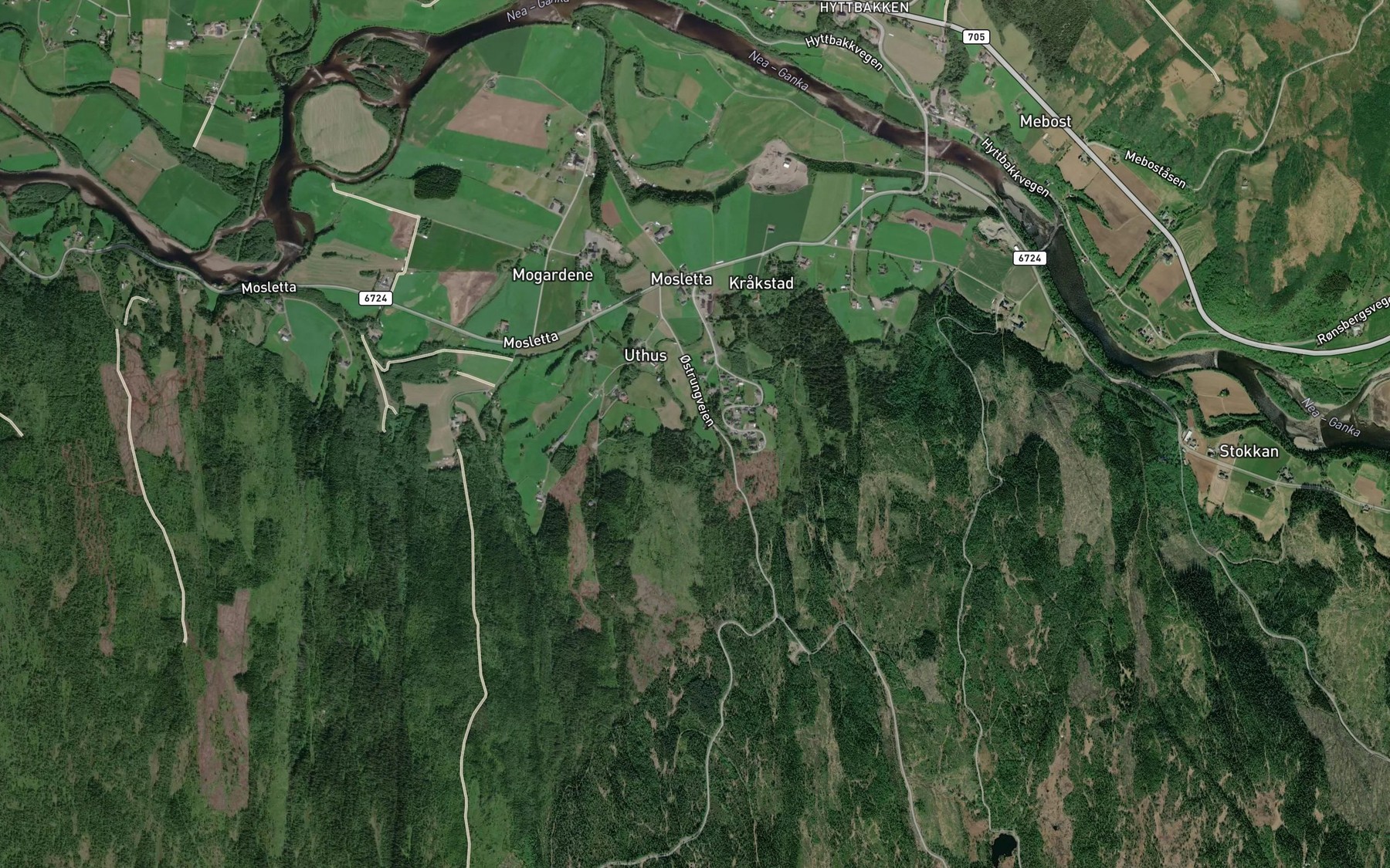 Satellite map of the Litjmyrbekken