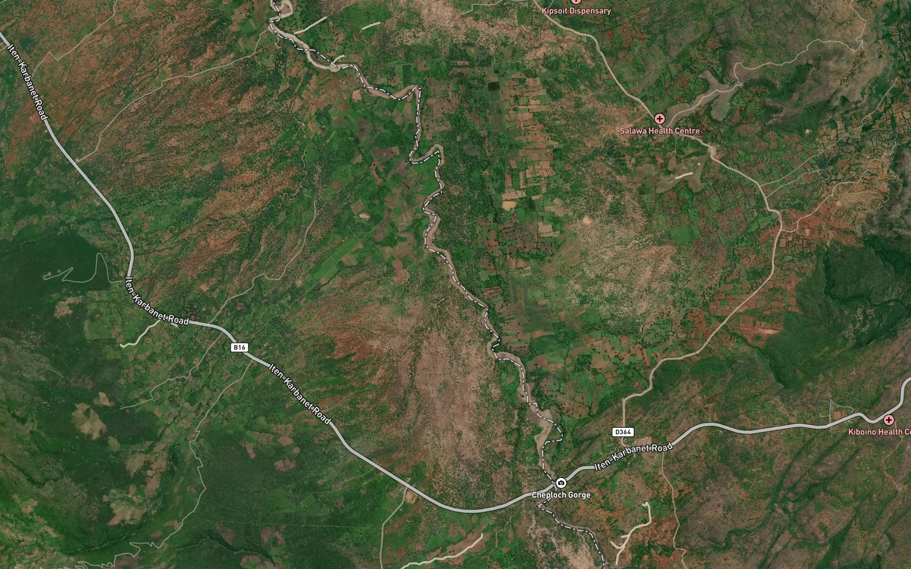 Satellite map of the Kerio