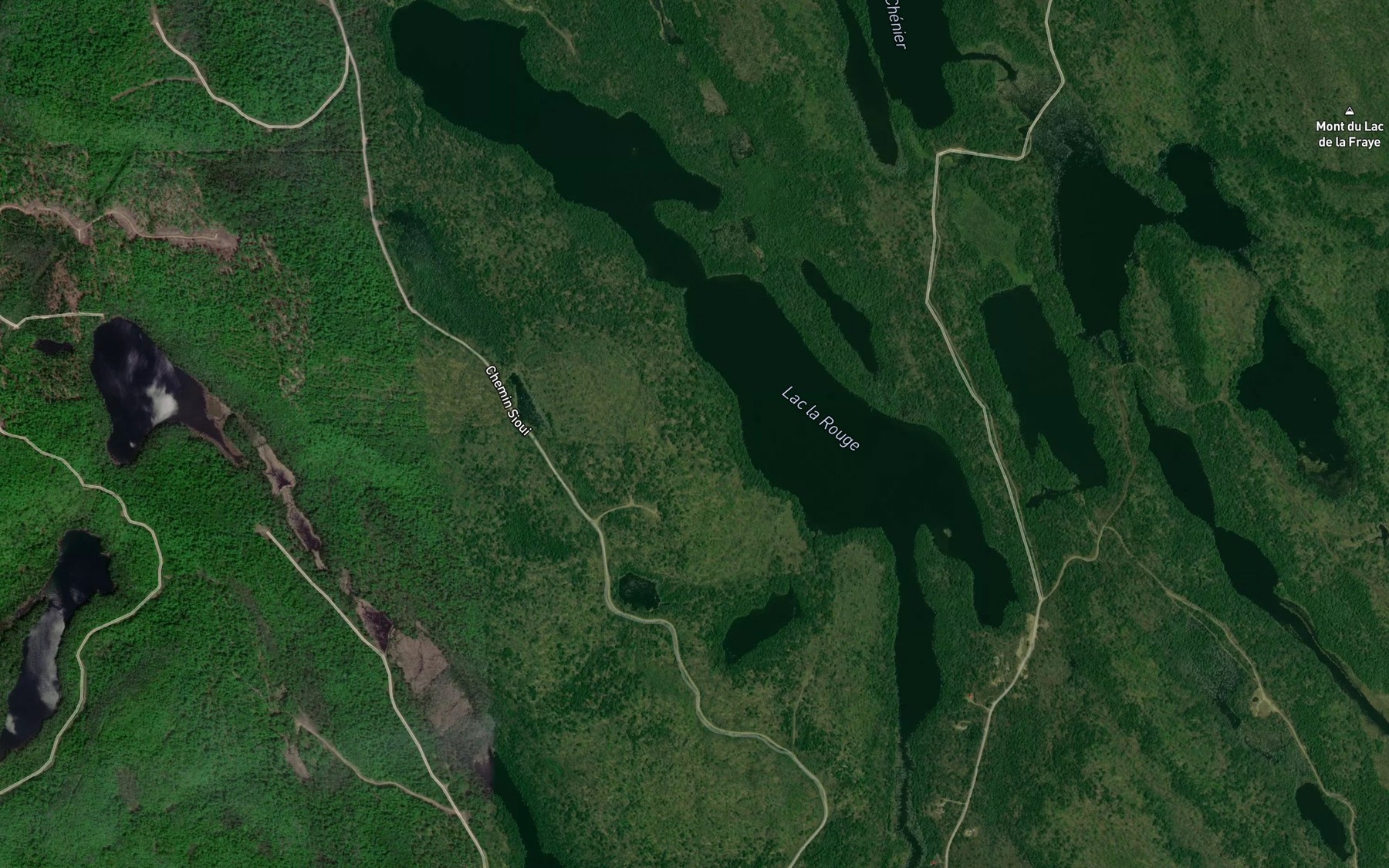 Satellite map of the Lac la Rouge