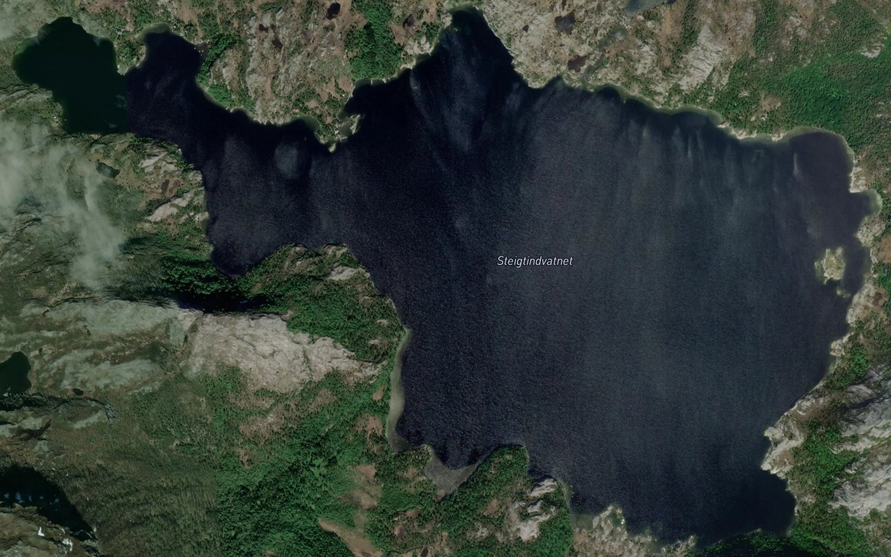 Satellite map of the Steigtindvatnet