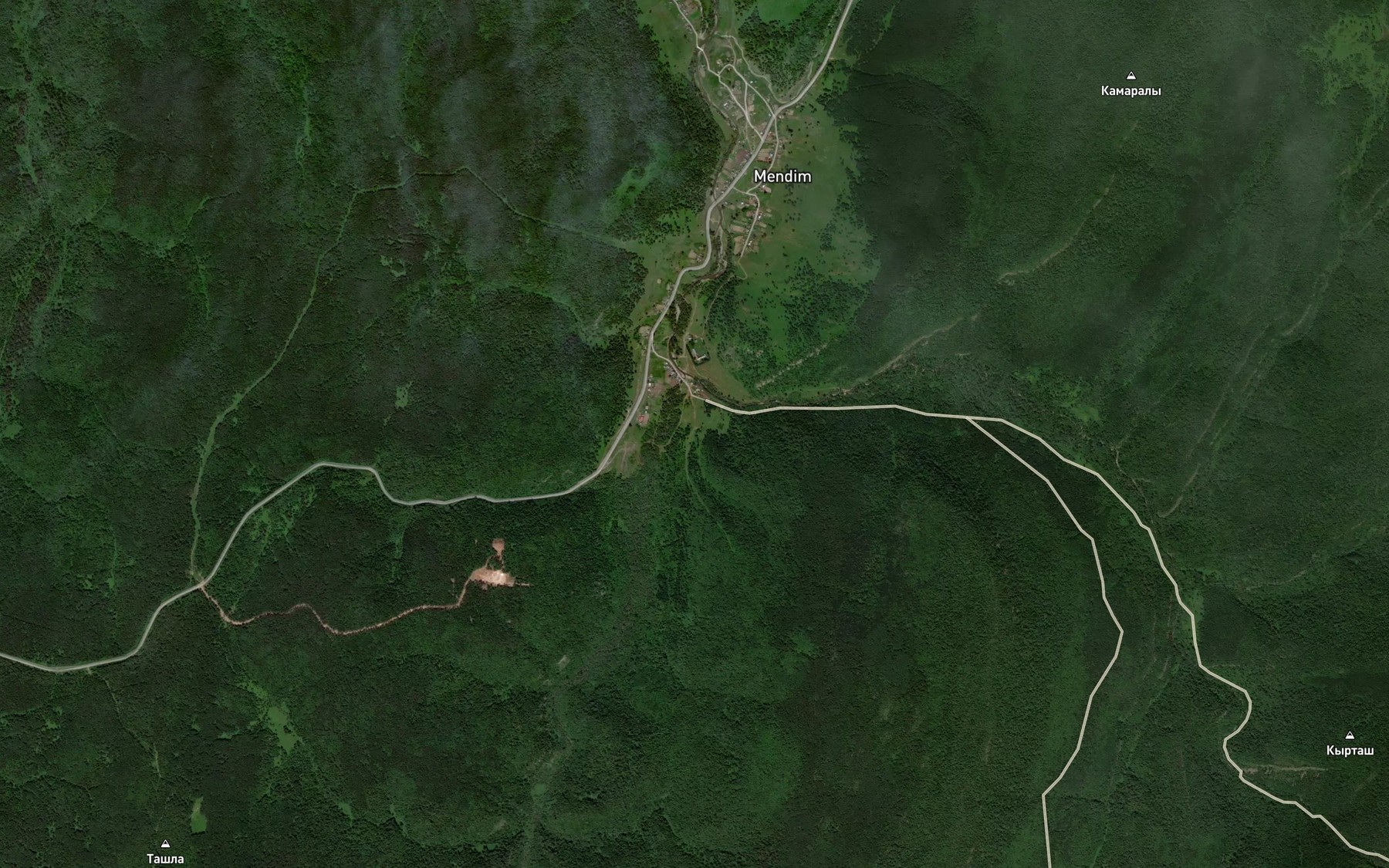 Satellite map of the Kuyashta