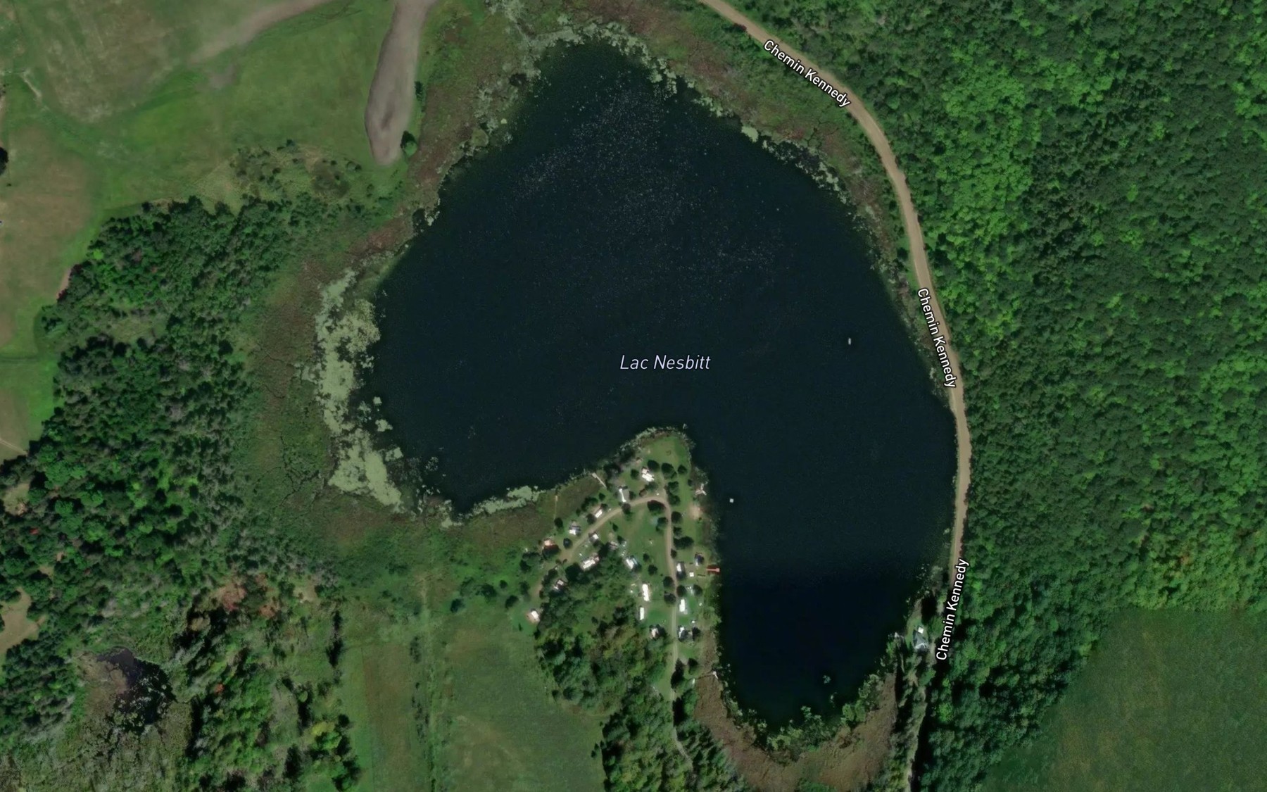 Satellite map of the Lac Nesbitt