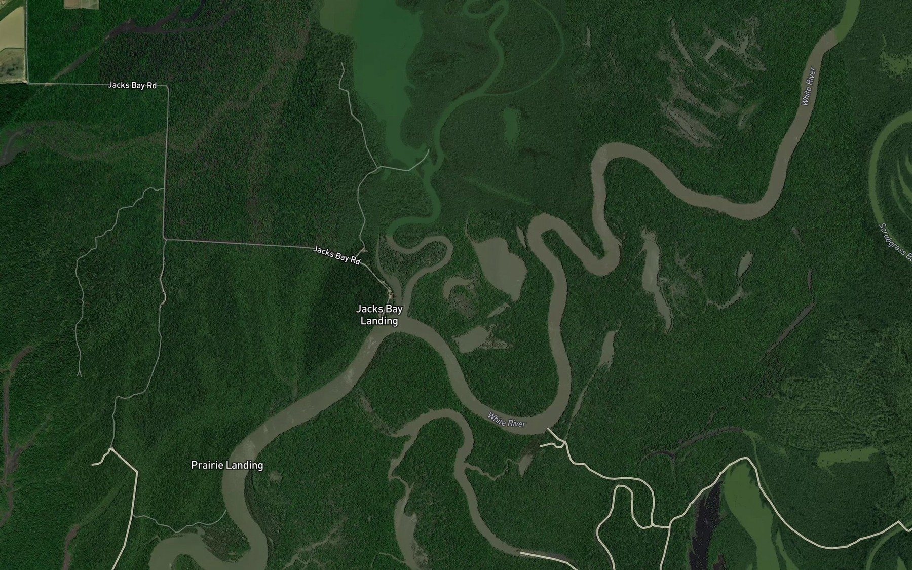 Satellite map of the La Grue Lake