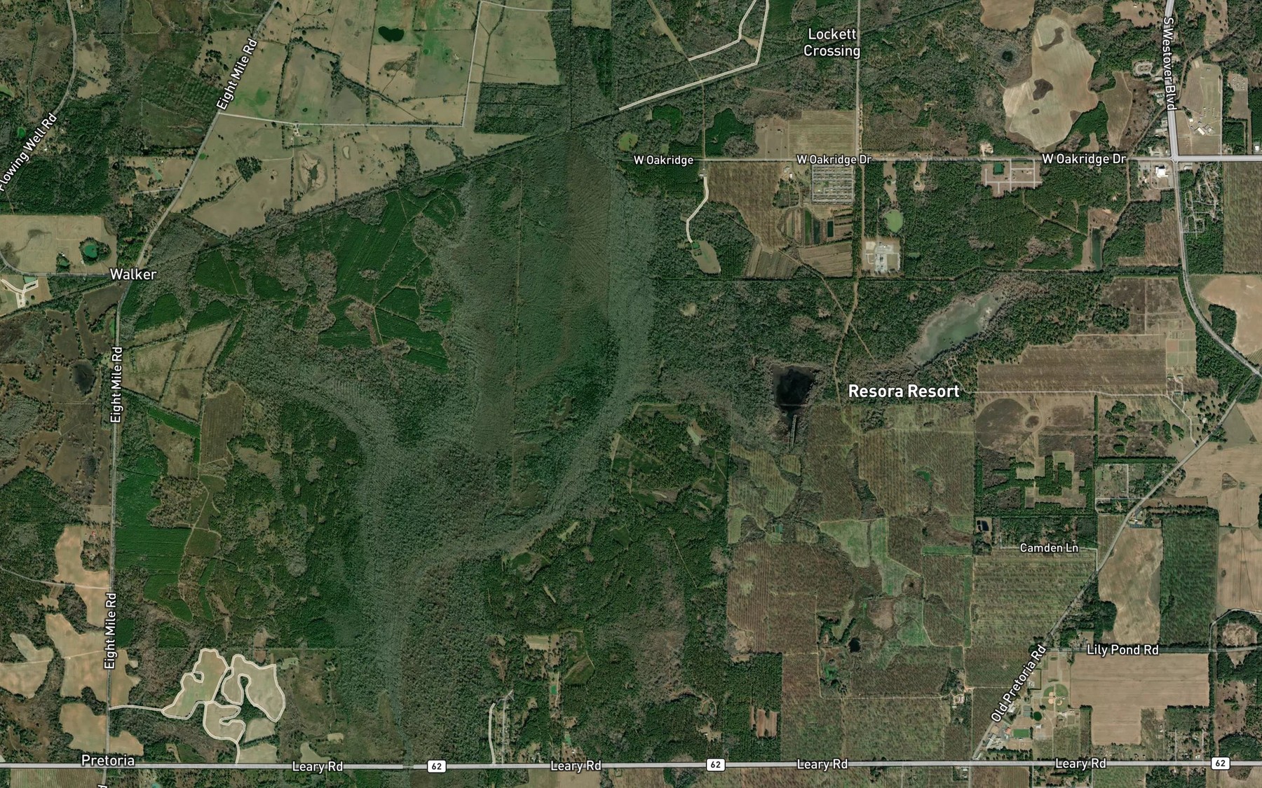 Satellite map of the Percosin Creek