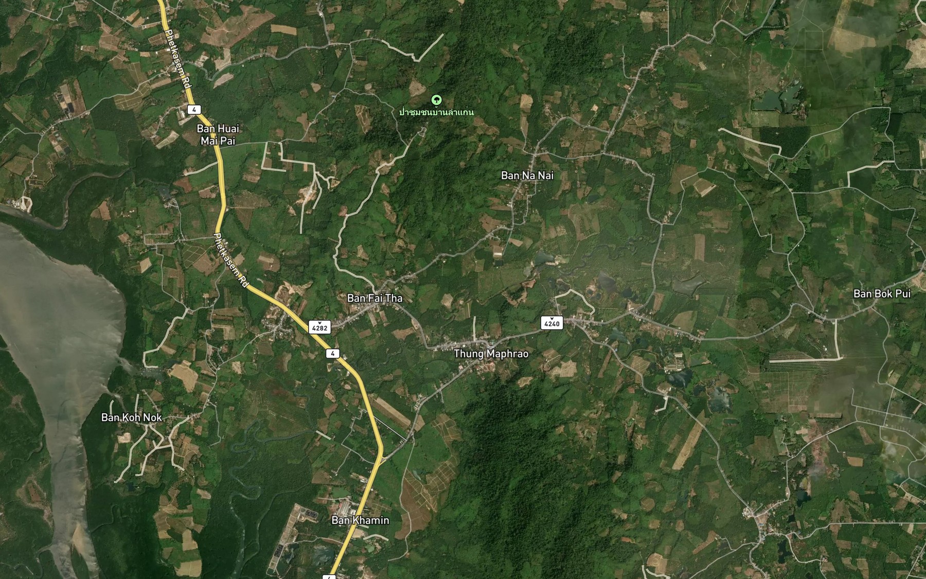 Satellite map of the Khlong Ta Khlueam