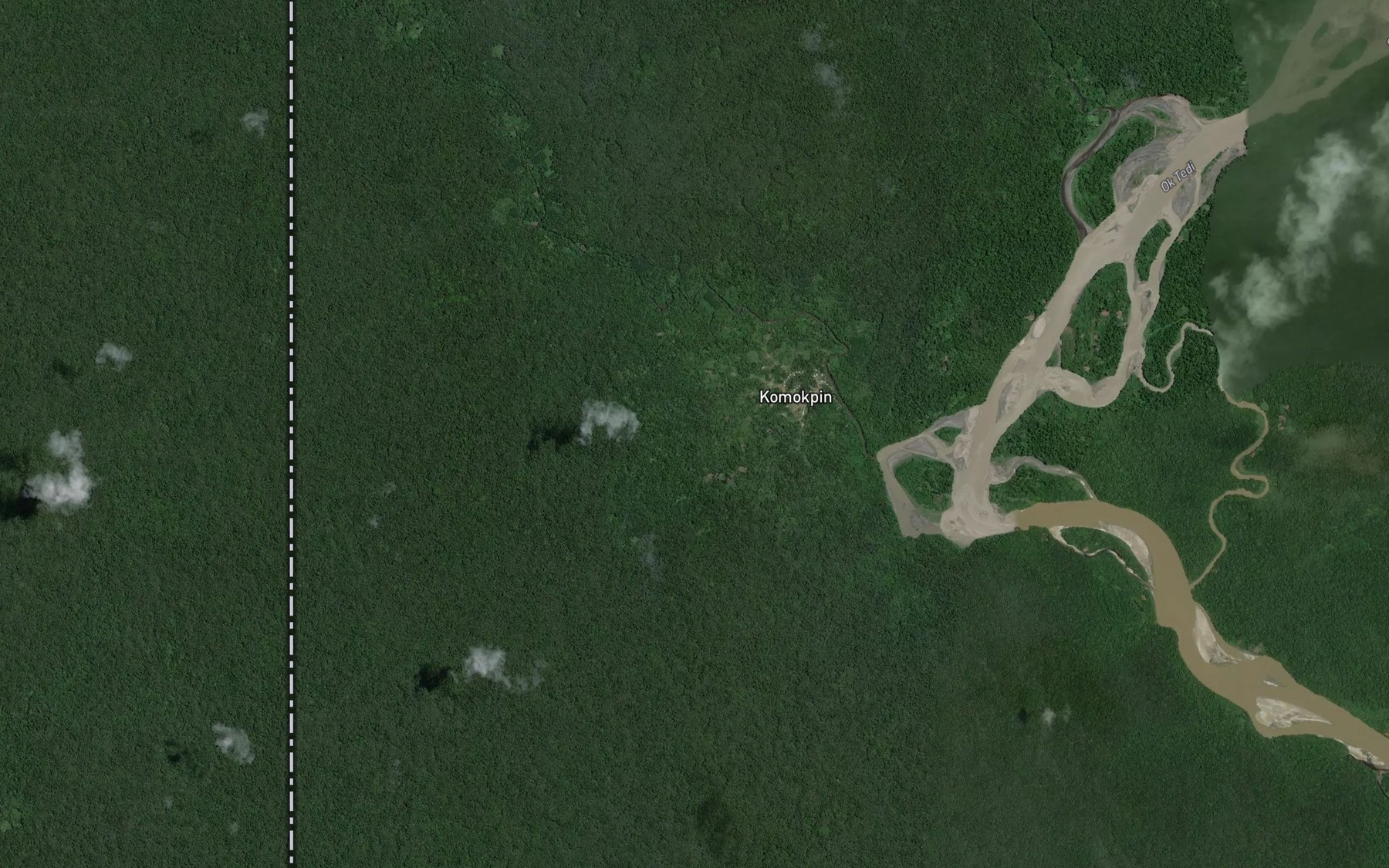 Satellite map of the Kaman River