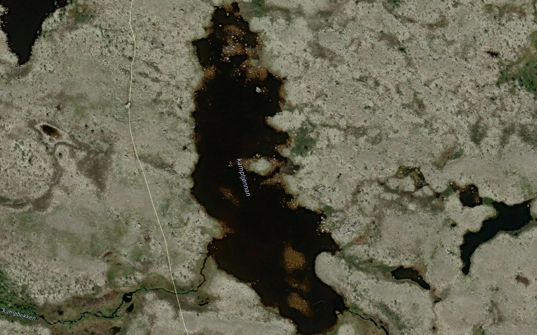 Satellite map of the Kamptjonnan