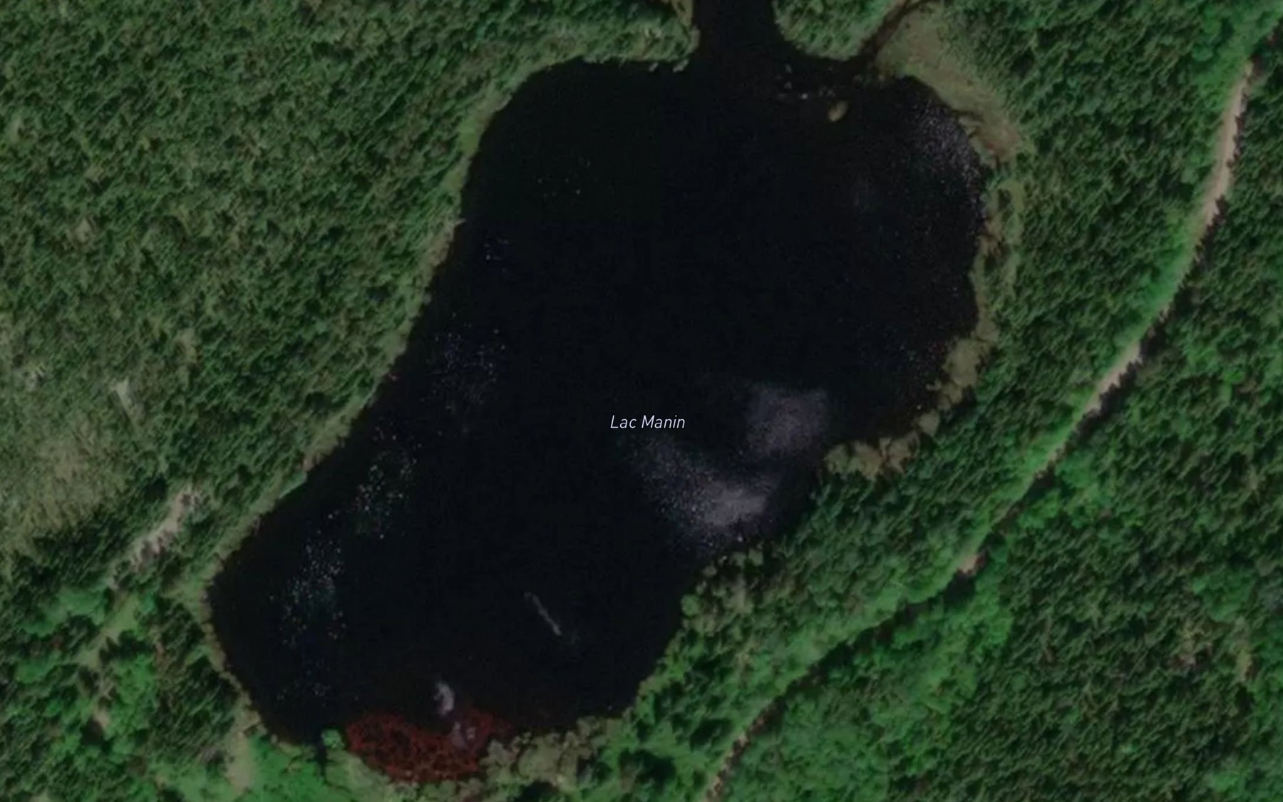 Satellite map of the Lac Manin