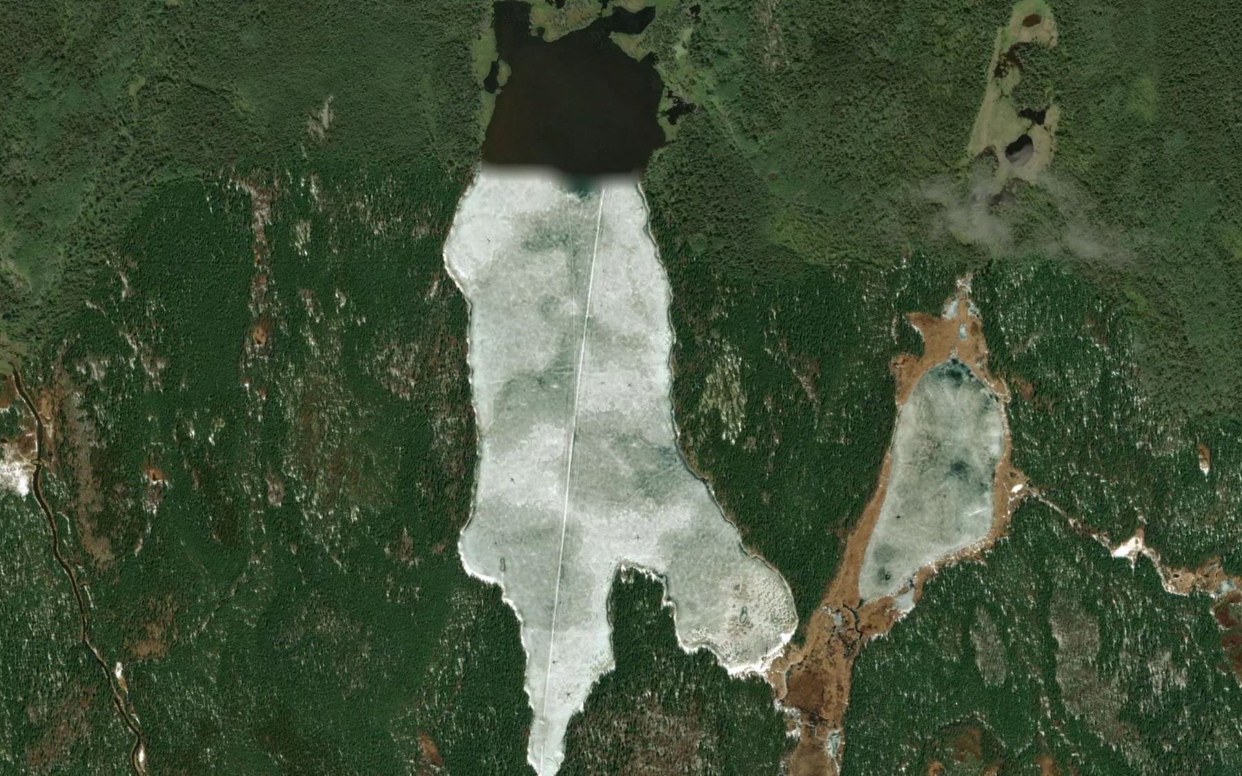 Satellite map of the Wakum Lake