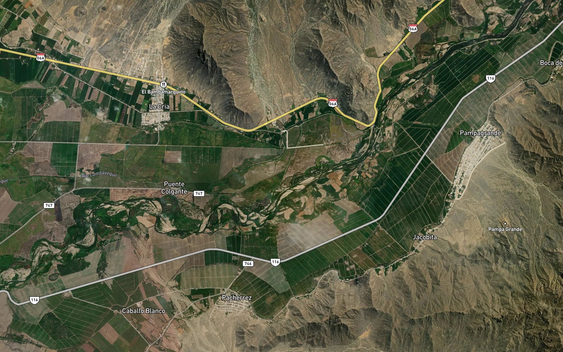 Satellite map of the Rio Reque