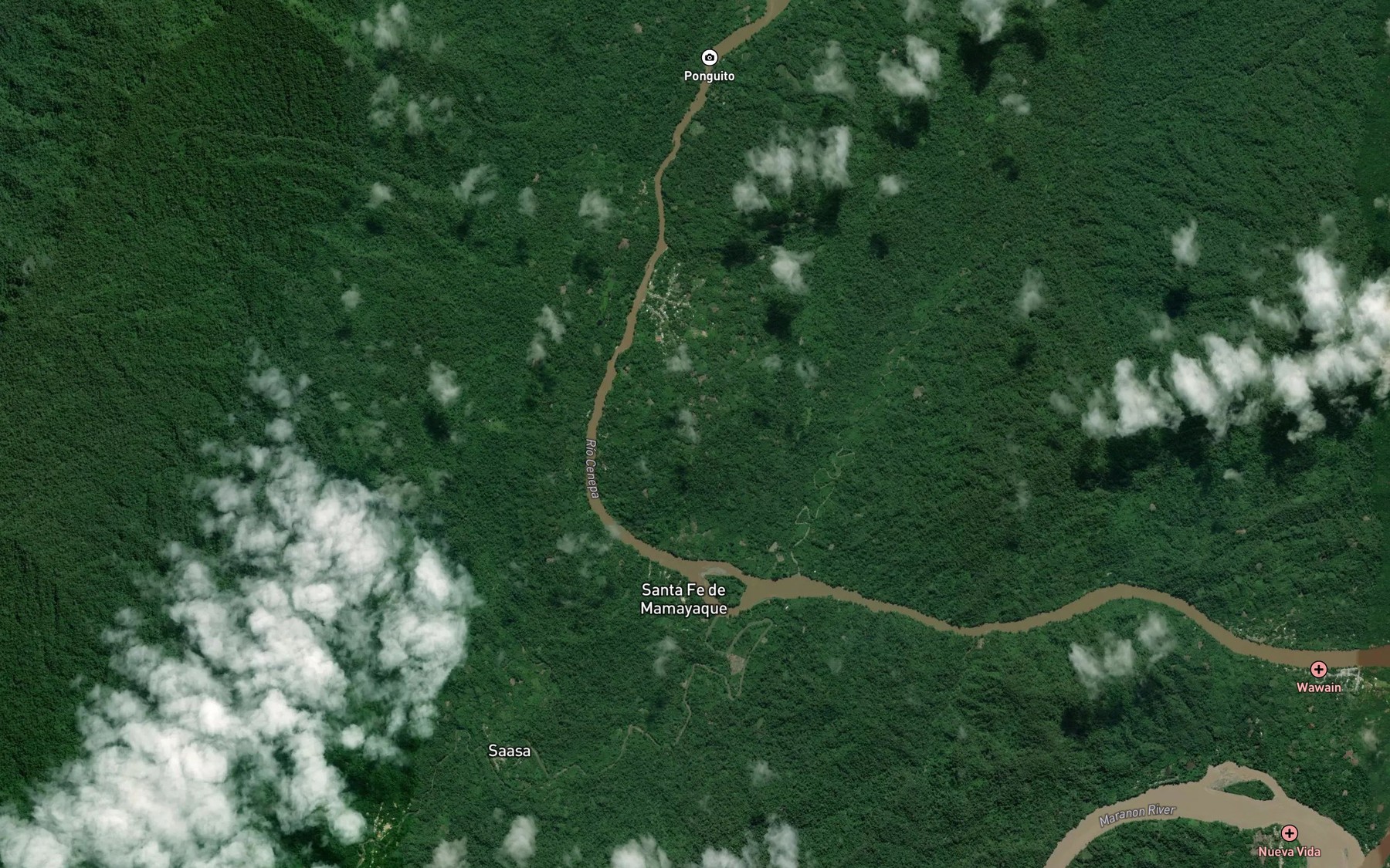 Satellite map of the Mamayaque