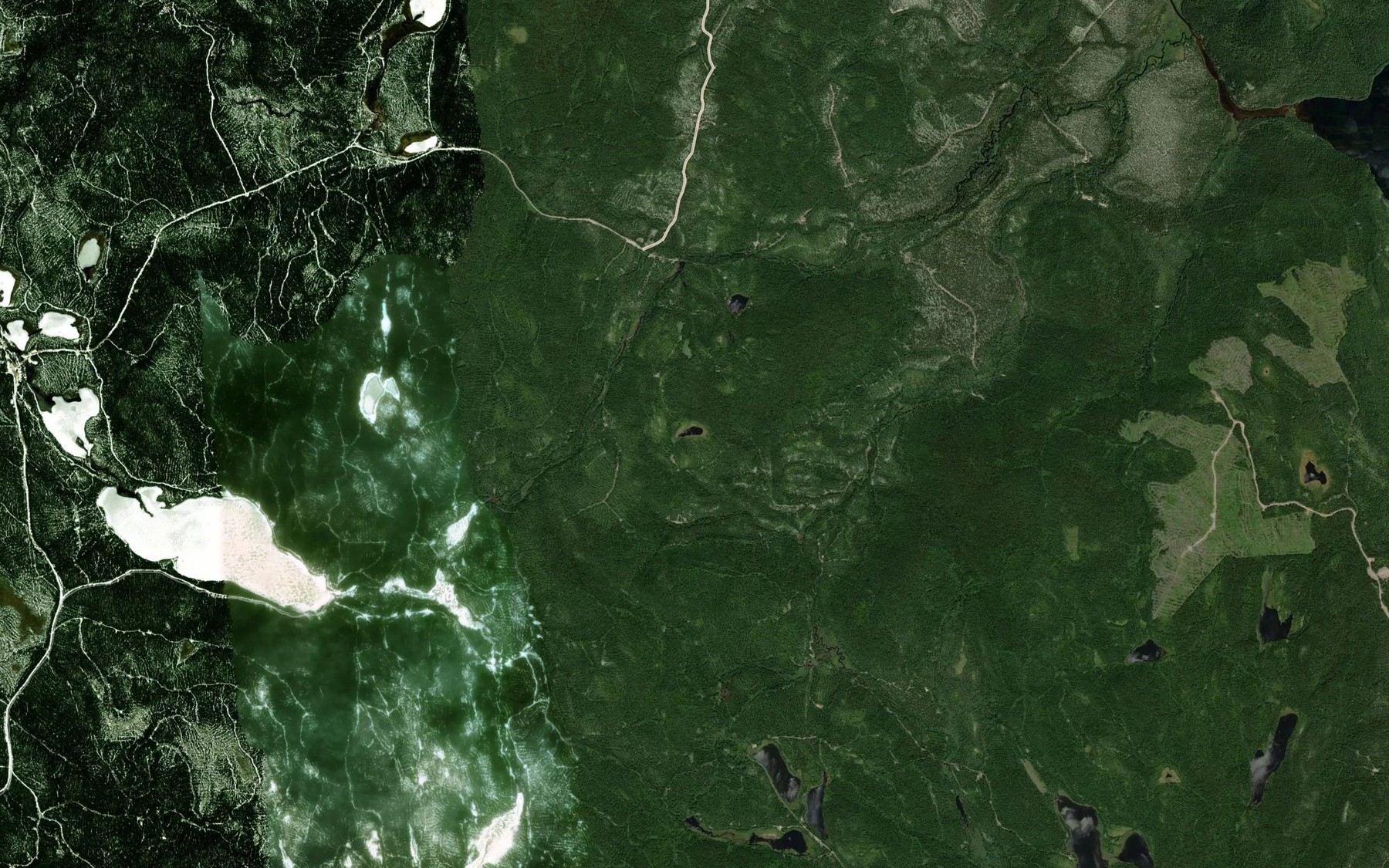 Satellite map of the Lac Moose